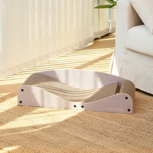 FUKUMARU Cardboard Cat Scratcher Bed, Extra Large 29.1 Inch Cat Scratch Pad - Image 6