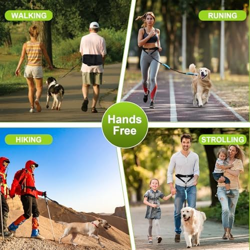 Hands Free Dog Leas, Double Waist Leash - Image 3
