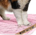 GORILLA GRIP Cat Litter Box Mat, Coiled Mesh Trapping Mats 17x11 Light Pink by GorillaGrip