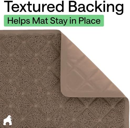 GORILLA GRIP Cat Litter Box Mat, Coiled Mesh Trapping Mats, 24x17 Brown - Image 4