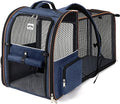 Large Cat Backpack Carrier Expandable Pet Carrier Backpack by LEKEBOBOR