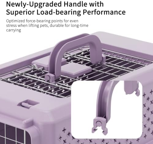 RIZZARI Purple Pet Carrier: Airline Approved Dog Crate Travel Kennel - Image 2