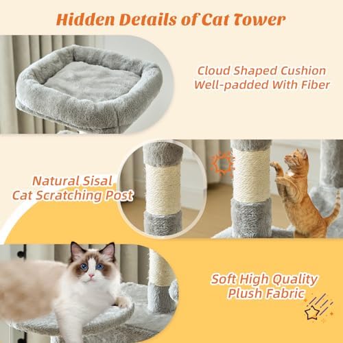 44 Inch Small Cat Tree Tower for Indoor Cats and Kittens - Image 3
