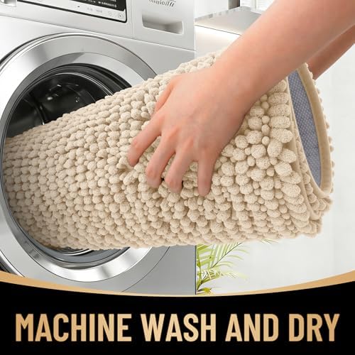 OLANLY Thick Chenille Large Bathroom Rugs 40x32, Absorbent Bath Mat - Image 4