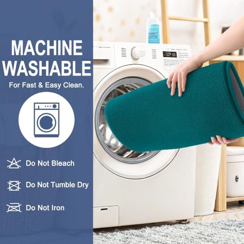OLANLY Memory Foam Small Bathroom Rugs 24x16, Absorbent Bath Mat, Deep Lake - Image 6