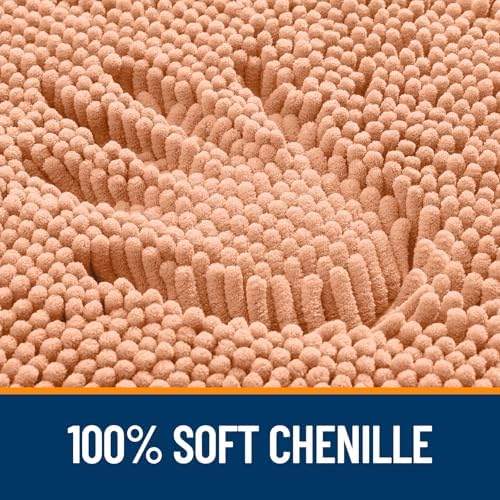 OLANLY Toilet Rugs U-Shaped 20x20, Soft Absorbent Chenille Contour Rugs - Image 3