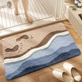 Cute Ocean Bathroom Rug Super Absorbent Bath Mat Machine Washable and Non Slip by Loismood