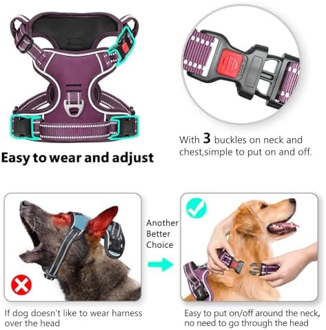Timos Dog Harness Large Sized, Quick Release Buckles - Image 2