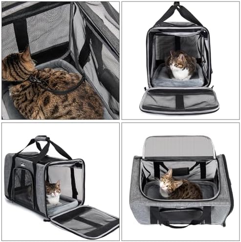 Wakytu Cat Carrier Soft for Medium or Large Cats for Car Travel Camping - Image 4