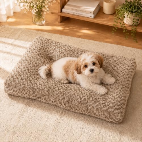 Dog Bed Medium Size, Plush Washable Pet Bed Mat, Dog Crate Bed 29"x21" - Image 6