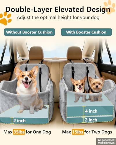 Dog Car Seats for Small Dogs Up to 35lb, Dog Bed for Car Fits Home - Image 4