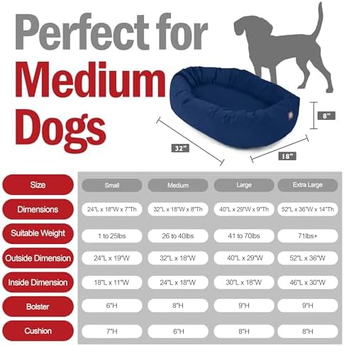 Majestic Pet 32 Inch Suede Calming Dog Bed Washable – Cozy Soft Round Dog Bed - Image 3