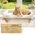 AMOSIJOY Wooden Cat Windowsill Perch by AMOSIJOY