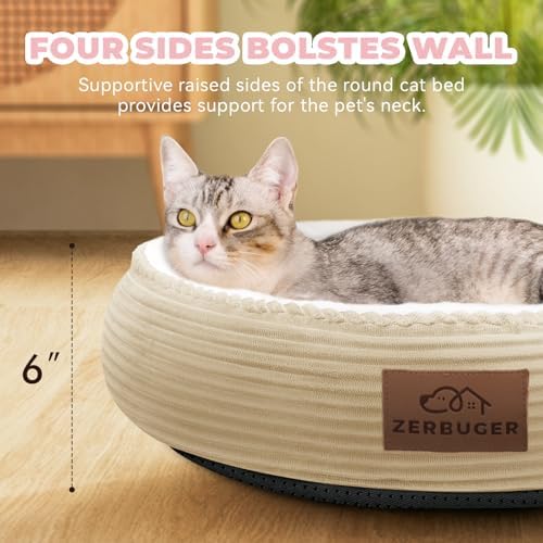 Zerbuger 20in Camel Round Dog Bed Sofa - Image 4
