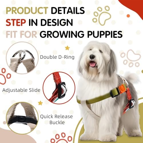 Tri-Color Adjustable Step-in Dog Harness - Image 4