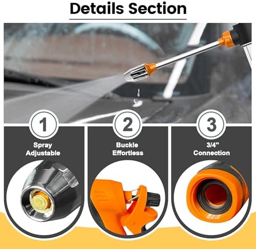 High Pressure Garden hose Nozzle, Hose Sprayer - Image 2