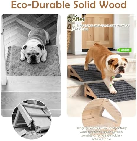 Fixed Wooden Dog Stairs - Image 3