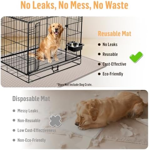 Silicone Dog Bed Mat 40"x 40" Crate Mat - Image 3
