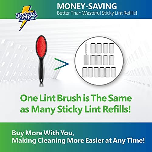 Twinko Max Lint Brush for Pet Hair, Reusable Lint Remover for Clothes - Image 6