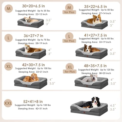 EHEYCIGA Orthopedic XL Dog Bed for Large Dog, Memory Foam Dog Couch - Image 5
