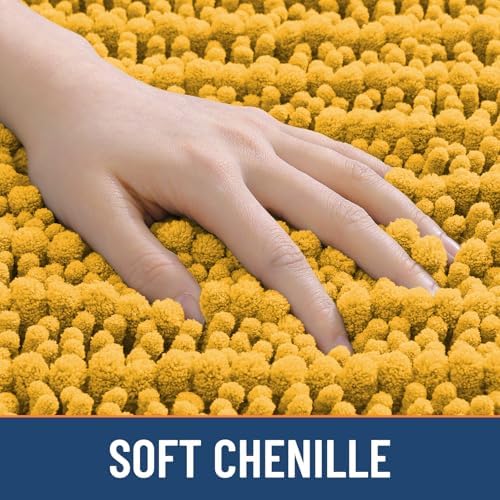 Smiry Bathroom Rugs 30X20, Extra Soft Rubber Backing Chenille Bath Mats - Image 4
