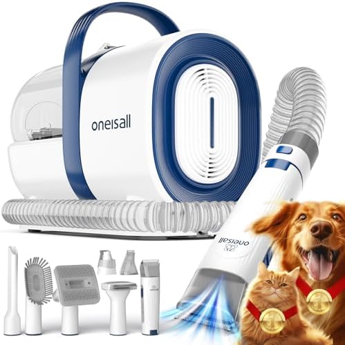 oneisall Dog Grooming Vacuum, 7 in 1 Grooming kit Tools by oneisall