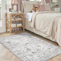Grey Area Rug 3x5 Bedroom Rugs for Entryway Dorm by WelcometoBabovid