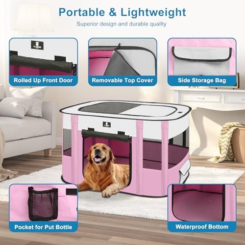 X-ZONE PET Dog Playpen, Puppy Cat Play Pen Portable Foldable Indoor/Outdoor - Image 4