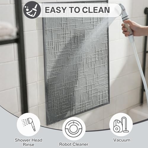 Bath Mat Non Slip, Quick Dry Bathroom Rug Under Door - Image 5
