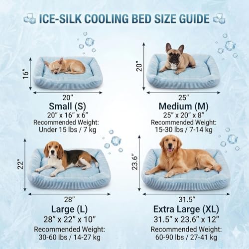 Dog Cooling Bed Summer Sleeping Cool Ice Silk Bed - Image 4
