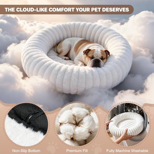 Donut Dog Bed for Small & Medium Dogs, Pet Bed - Image 3