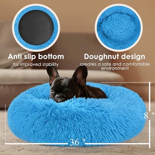 Extra Large Dog Beds, 36in Human Dog Anxiety Relief Comfort Bed - Image 3