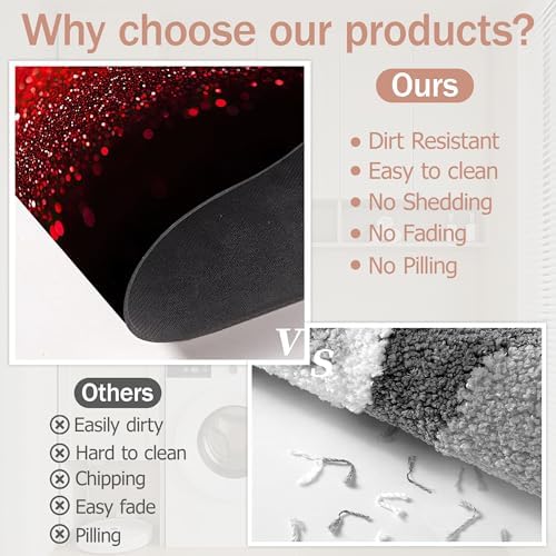 Diatomaceous Earth Bath Mat, Glitter Non-Slip Thin Absorbent Fast Drying Easy - Image 5