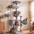 Feandrea Cat Tree, 68.5-in Tall Cat Tower, Dove Gray by FeandreabySONGMICSHOME