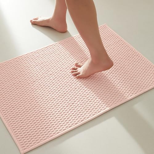 TYUU Bathroom Rugs Non Slip Washable, Super Absorbent Thin Bath Mat Small Quick by TYUU