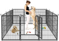 Dog Playpen, 32inch 10 Panels Outdoor Dog Fence Indoor Dog Pen Anti-Rust Pet by Jhsomdr