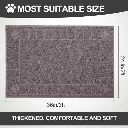 Cat Litter Mat, Litter Trapping Mat Soft on Kitty Paws, Waterproof, Easy Clean - Image 2