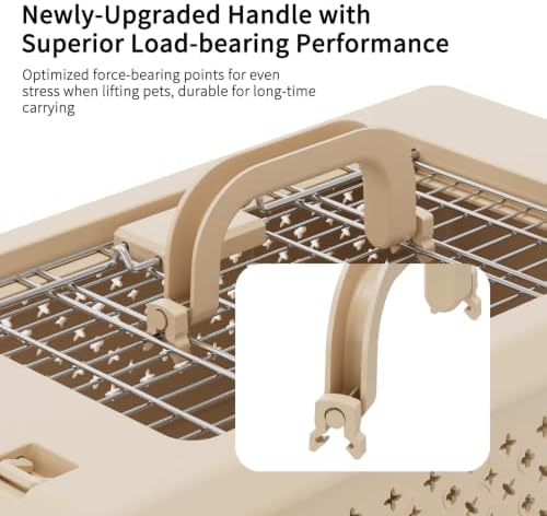 RIZZARI Dog Travel Carrier Crate: Lightweight Handle Ventilated Design - Image 4