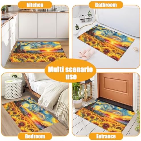 Sunflower Starry Night Bath Mat - Image 7