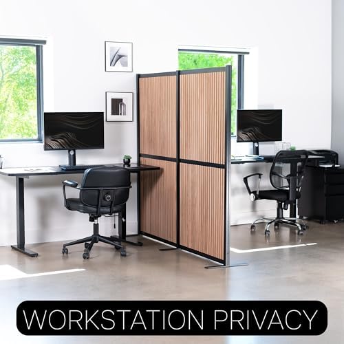 VIVO Wood Slat Freestanding 76 x 66 inch Privacy Panel, PP-MWS63WD - Image 6