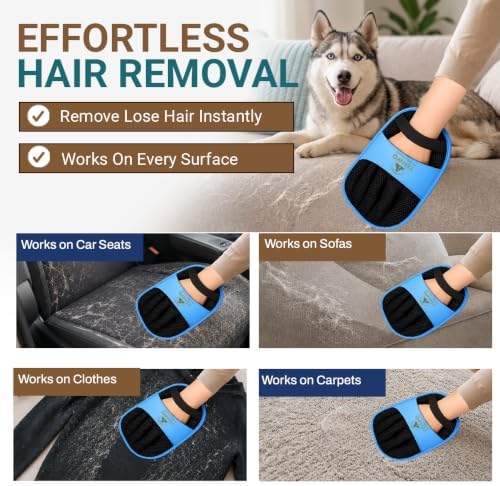 Pet Hair Remover Glove for Dogs & Cats – Reusable Electrostatic Pet Fur Removal - Image 5