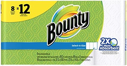 Bounty Select-A-Size Paper Towels, Giant Roll, 8 Rolls by Bounty