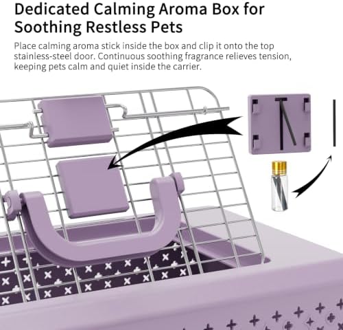 RIZZARI Purple Pet Carrier: Airline Approved Dog Crate Travel Kennel - Image 3