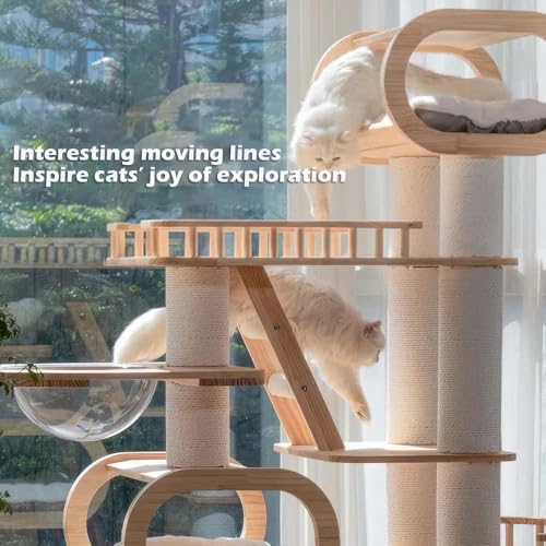 Large Wooden Tree Tower for Cat - Image 3