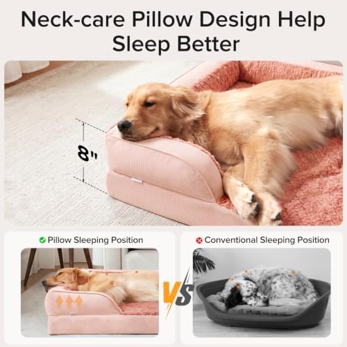 INVENHO Orthopedic Extra Large Dog Bed, XXL Waterproof Dog Sofa, Egg-Crate Foam - Image 4