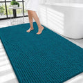 OLANLY Thick Chenille Large Bathroom Rugs Mats 44x32, Peacock Blue by OLANLY