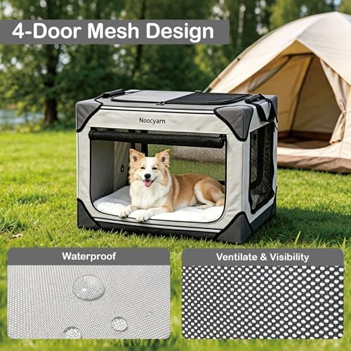 Collapsible Soft Dog Crate 42 Inch, Portable Travel Pet Crate - Image 6