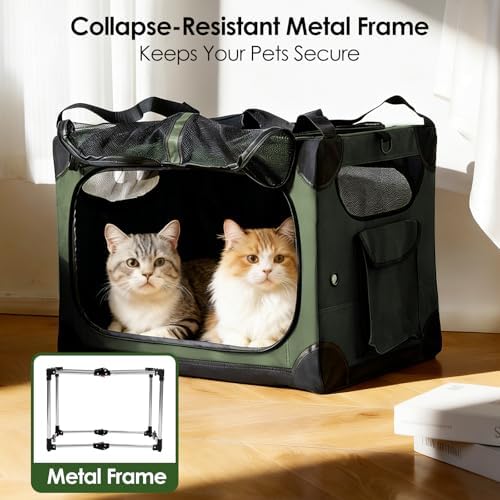 Extra Large 2-Cat Foldable Pet Travel Carrier - Image 2