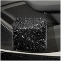 Bling Car Trash Can with Lid, Sparkly Mini Crystal Litter Container Auto by Unknown