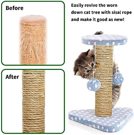Cat Natural Sisal Rope 1/4 Inch 6mm 164-Feet - Image 2
